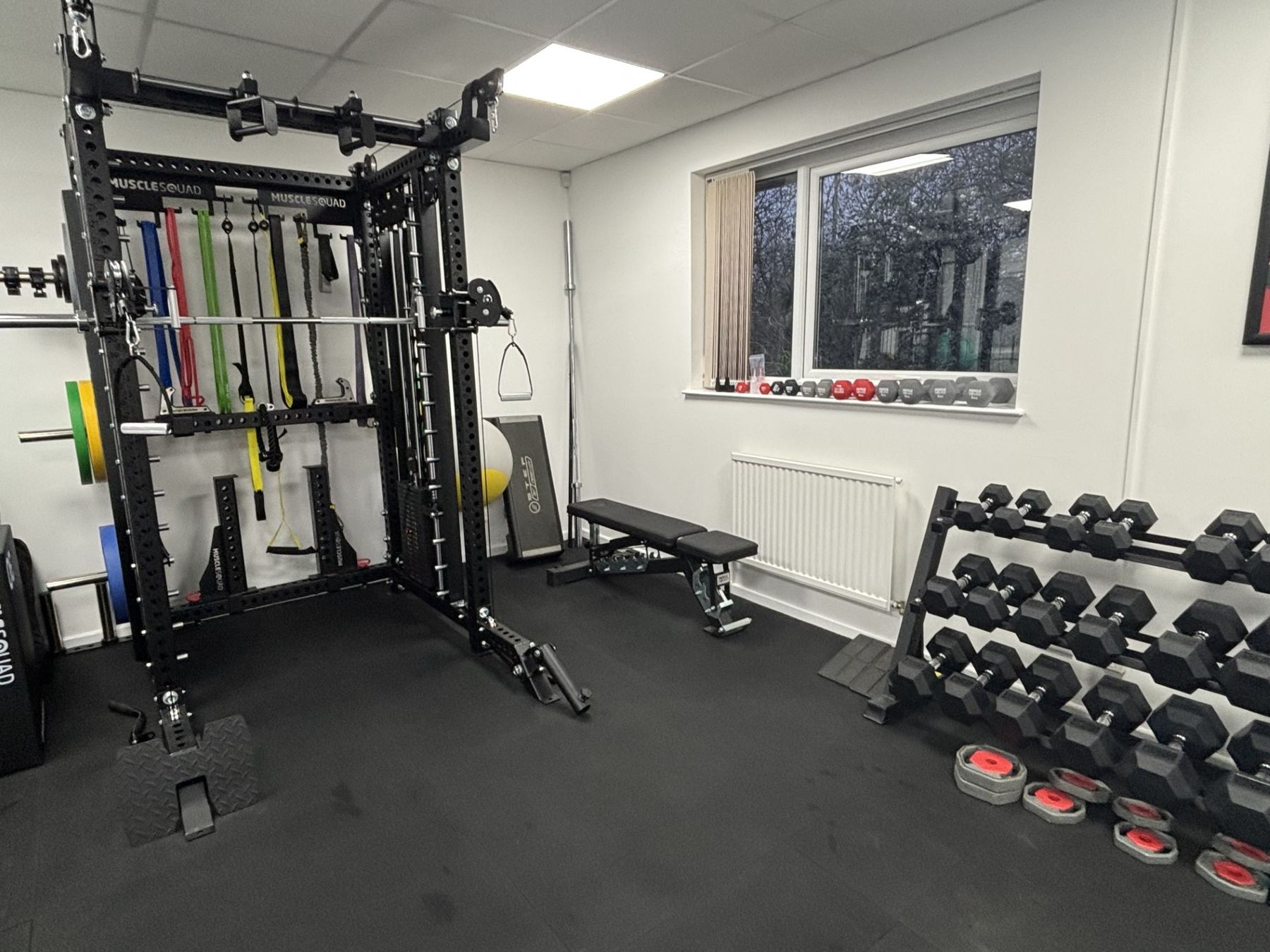 The rehabilitation gym at Rob Leather Physiotherapy's Leicester clinic